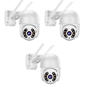 Kit 3 Câmera Segurança Externa App Yoosee Sem Fio Full Hd