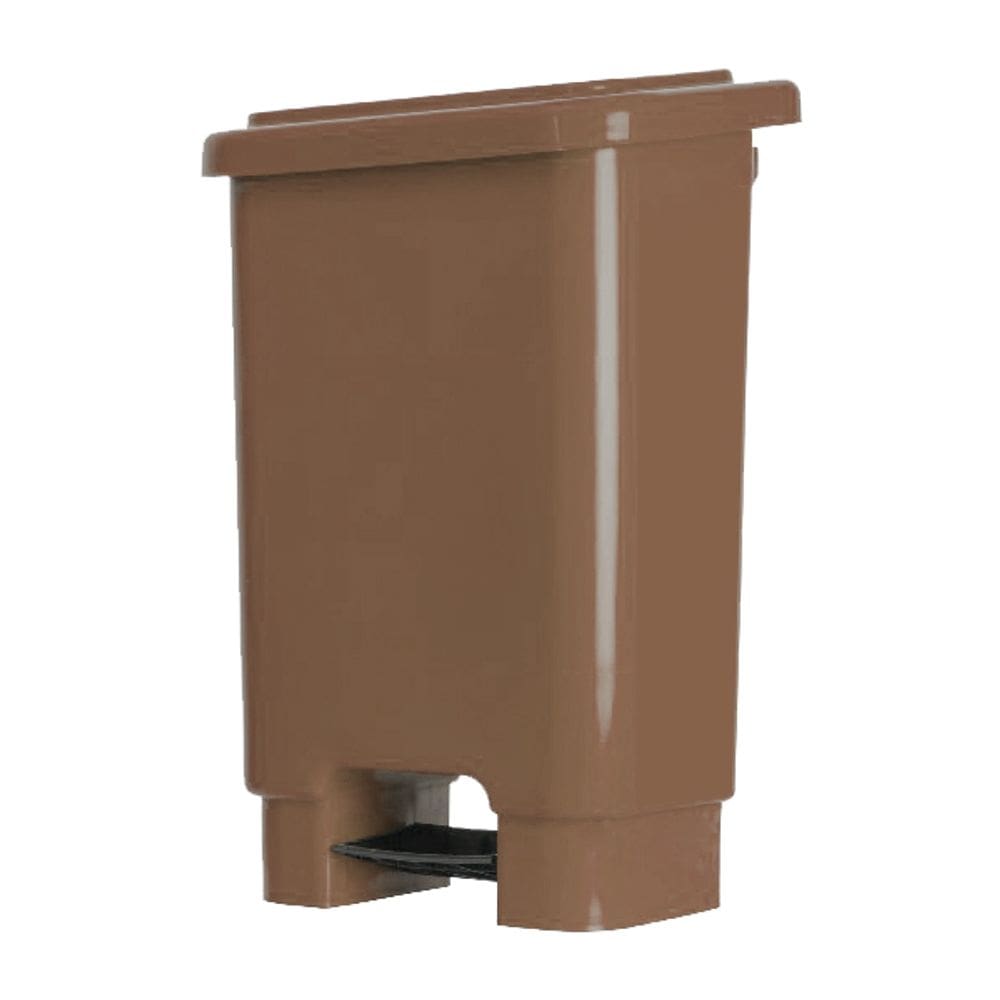 Lixeira Plastica 100L Com Pedal Marrom