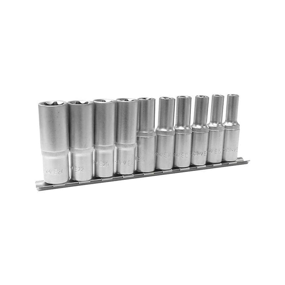 Jogo Soquete E Torx Femea Longo Corneta