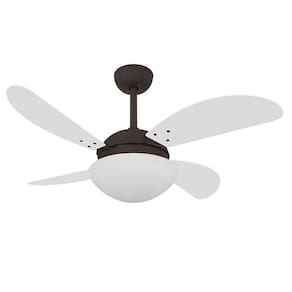 Ventilador Teto Volare Marrom Vd42 4 Pás Branco 110V