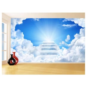 Papel De Parede 3D Religioso Escada Paraíso Céu 3,5M Rl72