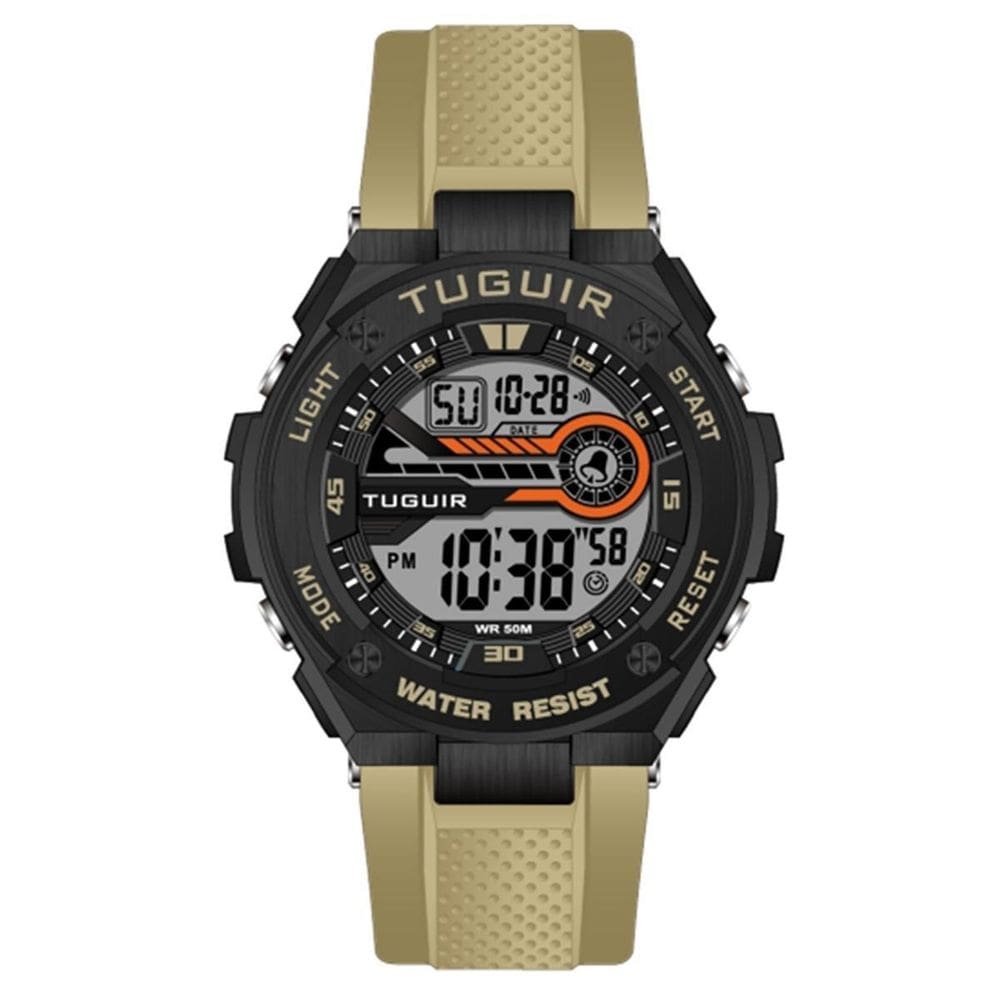 Relógio masculino tuguir digital tg293 preto e bege