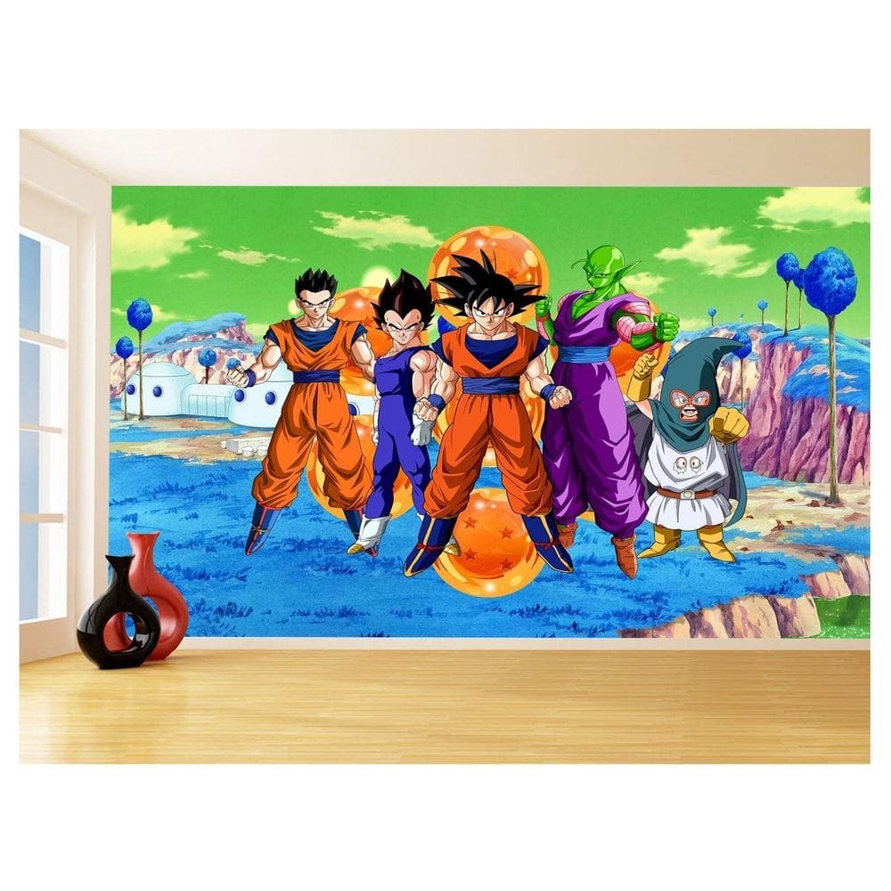 Papel De Parede Dragon Ball Goku Vegeta Anime 3,5M Dbz344