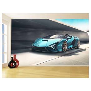 Papel De Parede 3D Carro Lamborghini V12 Sian 3,5M Car220