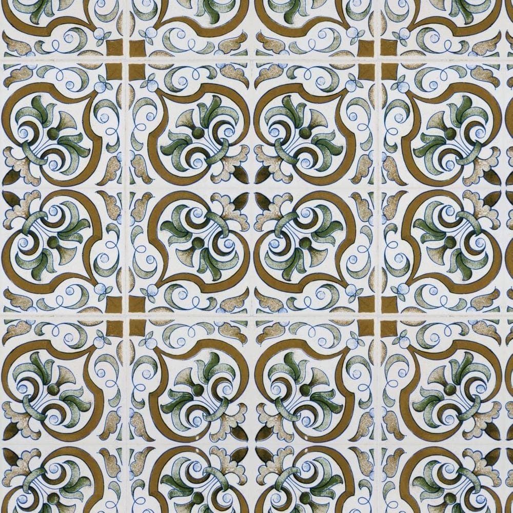 Papel de parede adesivo lavável azulejo português 3d 3m