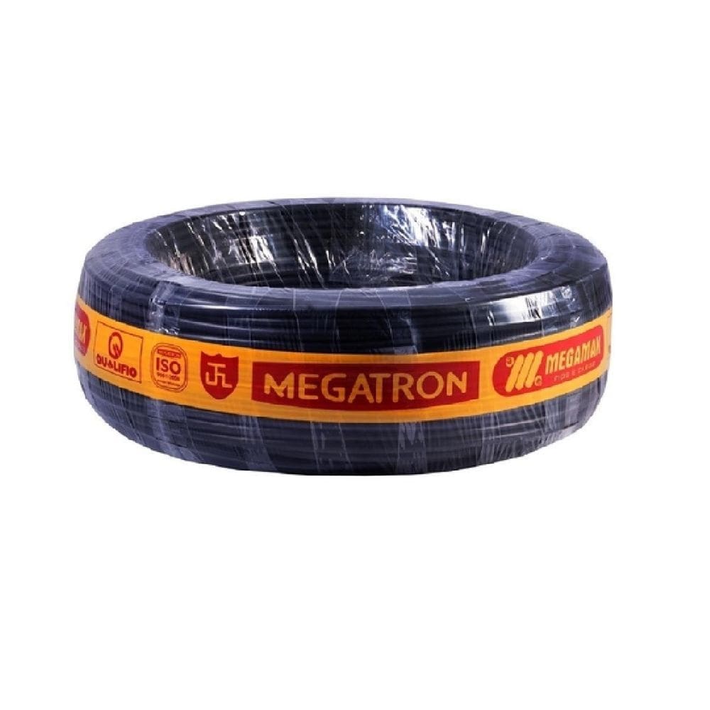 Fio Cabinho Flexível Preto Megatron 10,0 Mm Rolo Com 100M