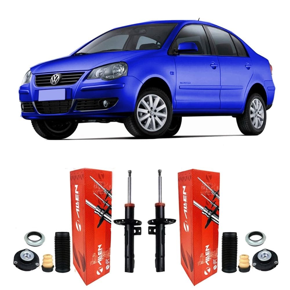 Kit amortecedor + coxim polo sedan 08-10 suspensão vw