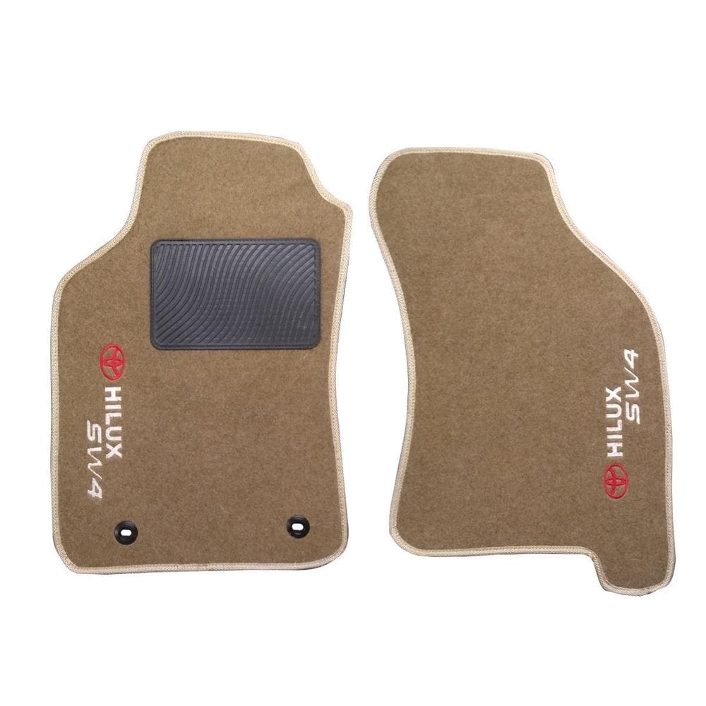Kit tapete carpete hilux sw4 modelos 2012 até 2017 caramelo