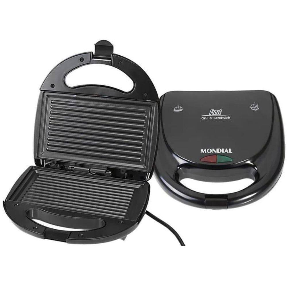 Grill e sanduicheira fast mondial 127v