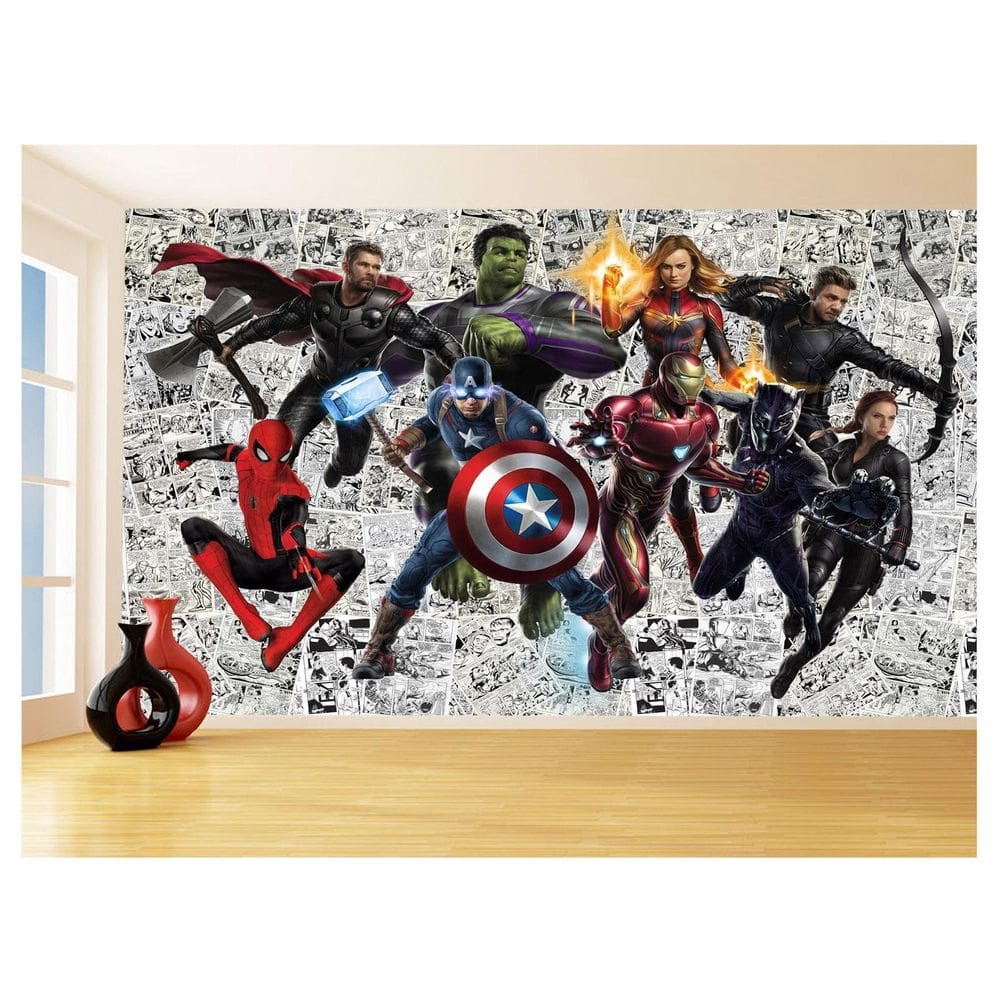 Papel De Parede 3D Heróis Página Quadrinhos Hq 3,5M Nhma136