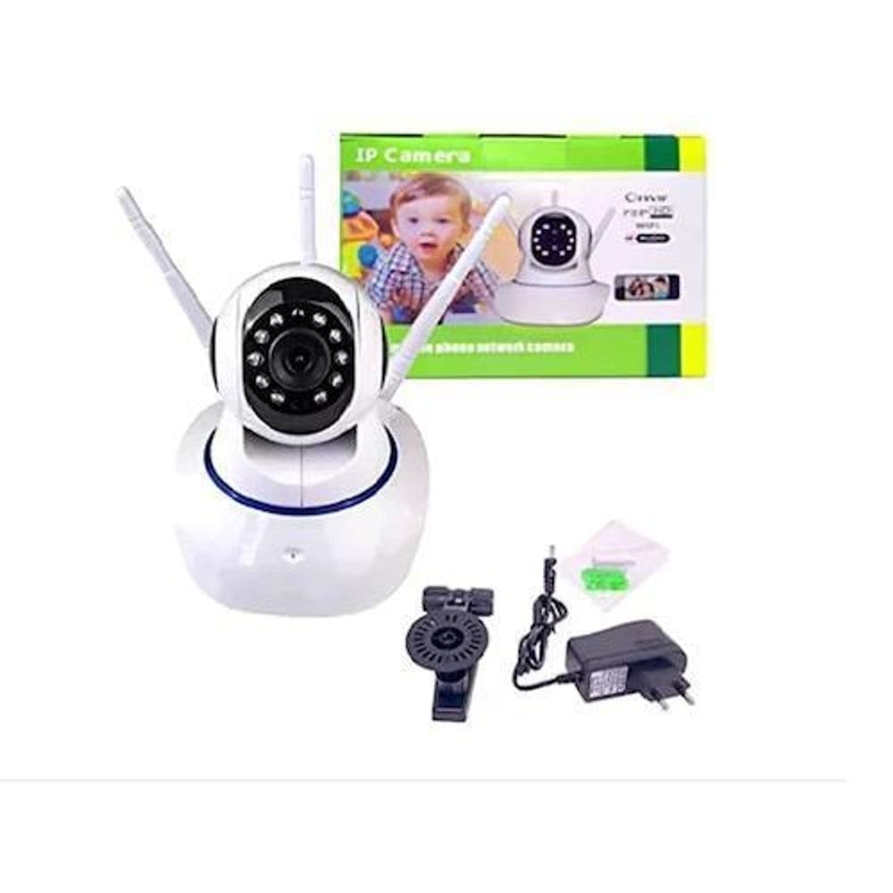 Câmera 3 antenas ip onvif wifi wireless robô visão noturna