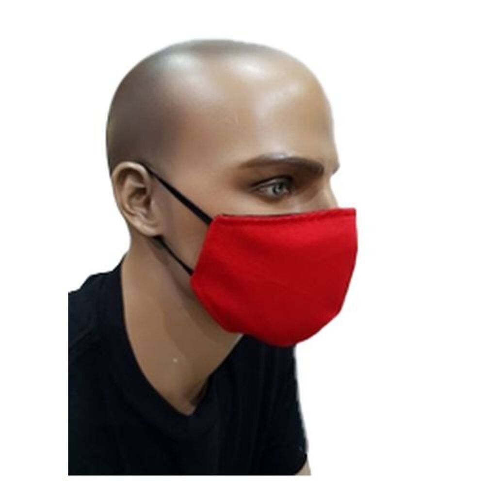 Máscara facial de pano liso para adulto - Vermelho 1 Cada por Círculo de Presentes