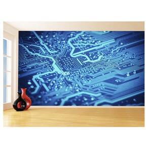 Papel De Parede 3D Tecnologia Computadores Chips 3,5M Tec21