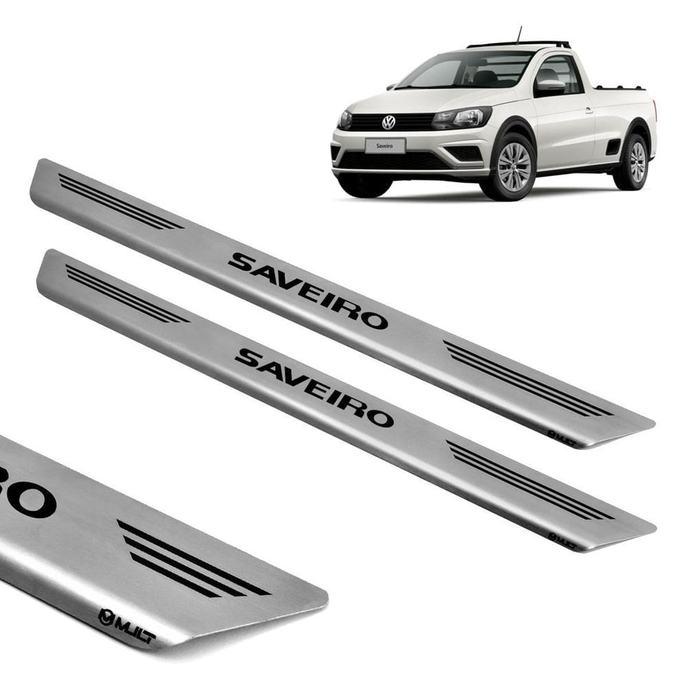 Soleira inox escovado 2 porta  mult saveiro 2015