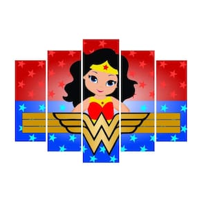 Kit Decoração Festa Mulher Maravilha Princesa Super Heroína