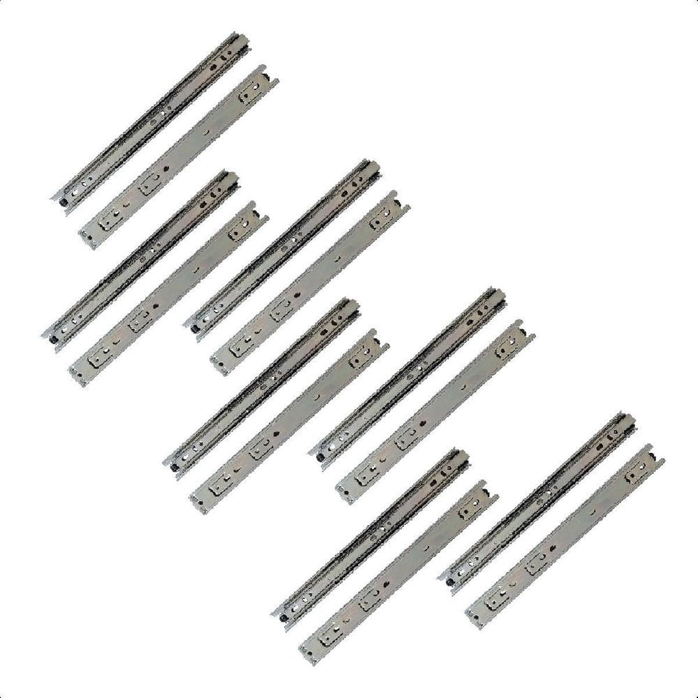 14 corrediças telescópicas 35cm gaveta trilho zinca. 7 pares