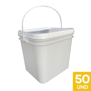 Balde p reciclar óleo 3.6l tampa com lacre - 50 pçs
