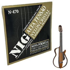 Jogo de cordas nylon violão tensão alta nig n470 com bolinha