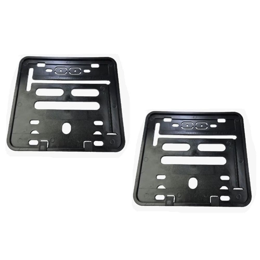 Suporte placa moto moldura medida mercosul contran - 2 peças