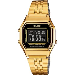 Relógio casio unissex vintage la680wga-1bdf dourado digital