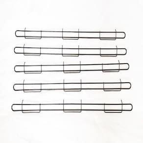 Anteparo frontal amapa 092 preto para bandeja gondola kit 10