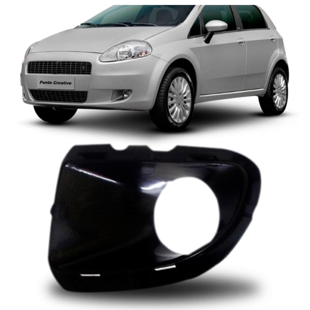 Grade moldura milha punto 2009 2010 11 2012 preto com furo