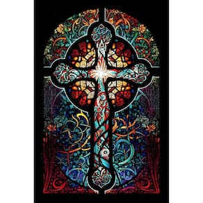 Quebra-cabeça religioso vitral arte sacra 300 peças