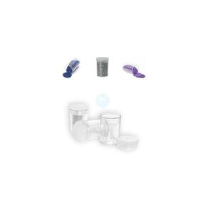 Pote De Glitter 10Ml Plastico Transparente Com Tampa 25Und