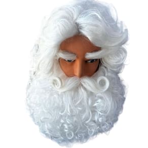 Papai Noel Realista Luxo Barba Bigode Peruca Sobrancelha