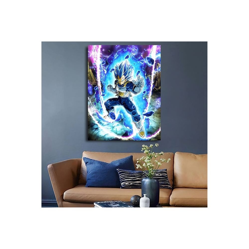 Pintura decorativa em PVC Vegeta Super Saiyan Blue