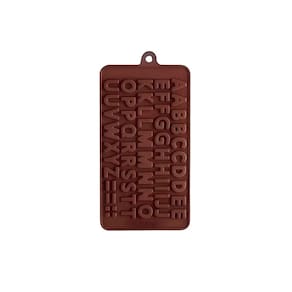 Moldes de chocolate de silicone Molde de alfabeto duplo