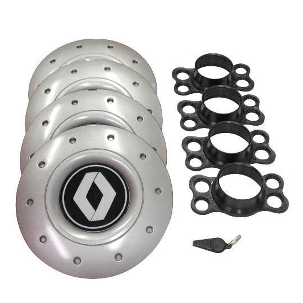 Calotas miollo renault sandero aro 14 2007/2013 amarok prata
