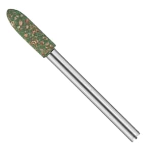 Ponta Montada 5Mm Cônica Borracha Gergelim Para Retifica 3Mm