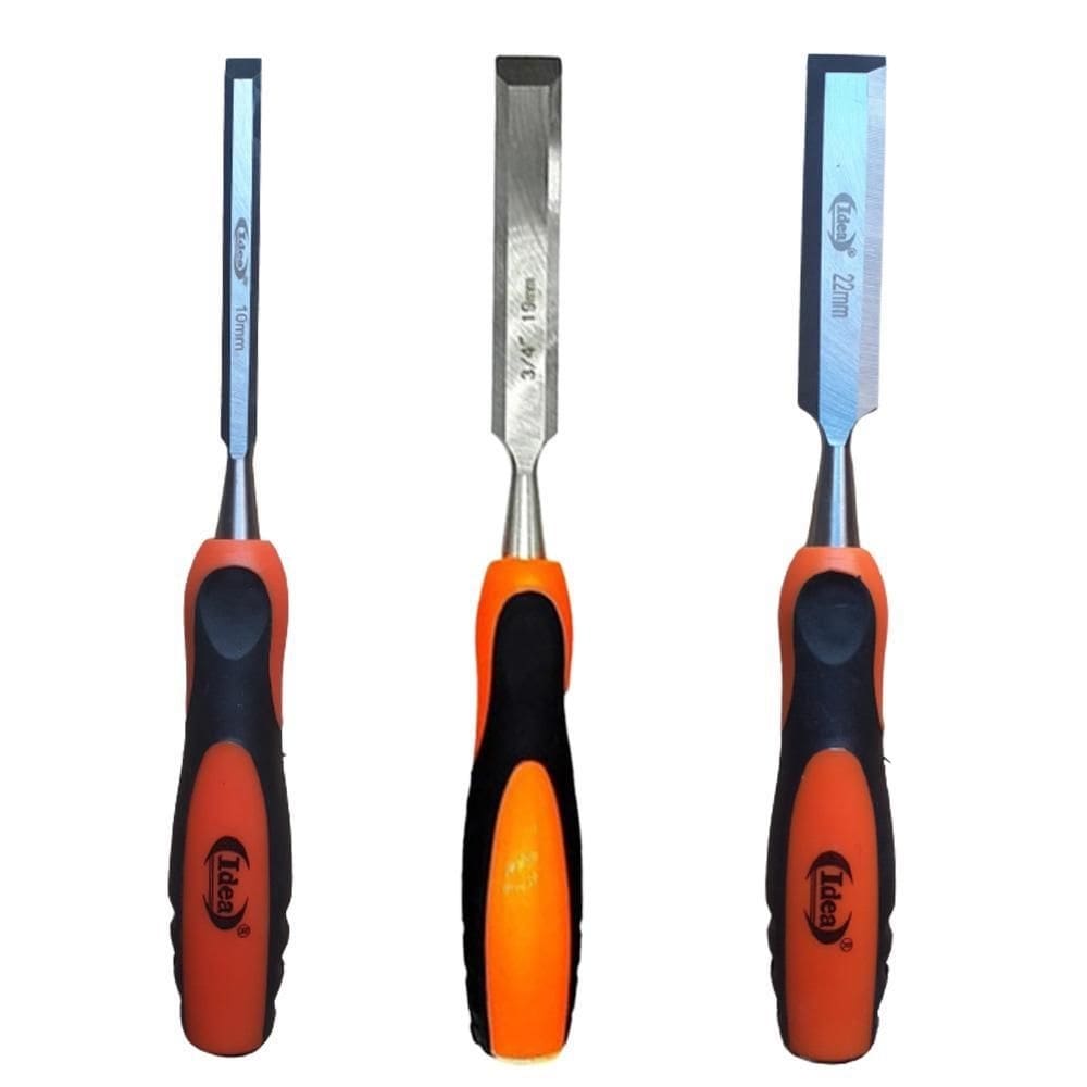 3 formão profissional aço carpintaria marcenaria 10 19 22mm