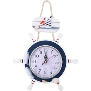 Relógio de Parede Leme Marinheiro Náutico Enfeite 26cm