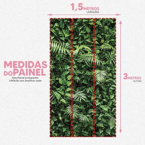 Papel De Parede Painel 3D Folhas Dólar Verde Artificial 1,5M