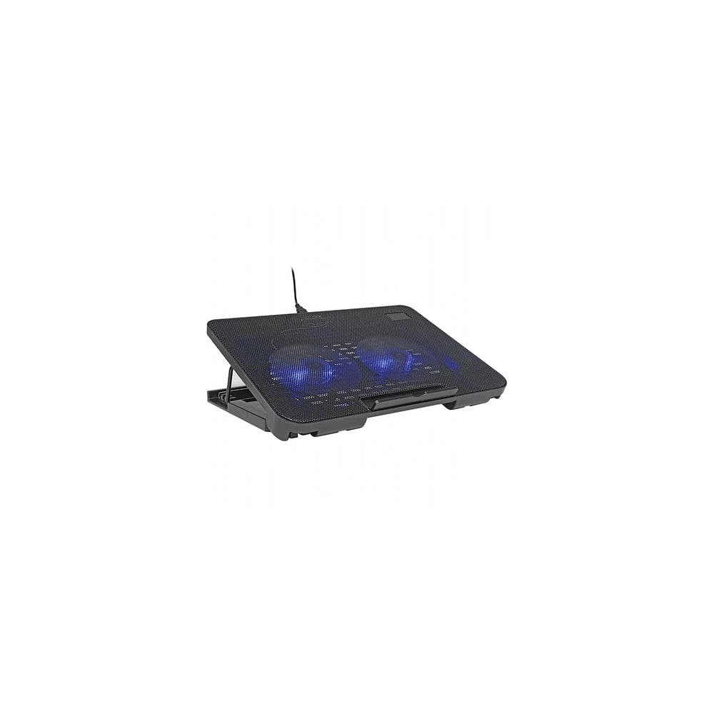 Suporte para ventilador de notebook com 2 ventiladores de 17" com luz LED azul