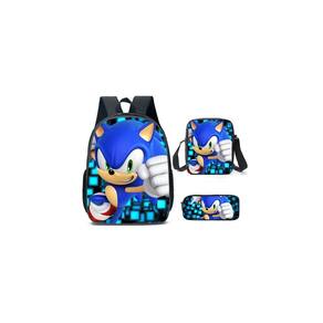 Mochila de ombro Sonic Anime, capa de poliéster 20L