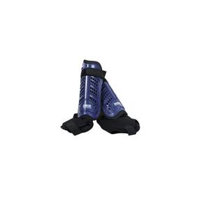 Caneleira com tornozeleira DRB azul tamanho M, o par