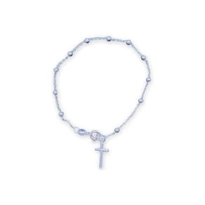 Pulseira Denarius Cross Rosary 925 em prata 8cm de diâmetro
