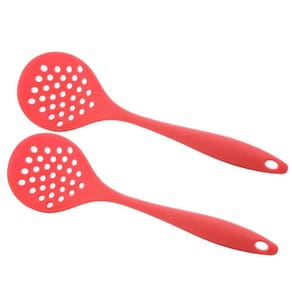 Kit 2 escumadeira silicone utensílios 28cm