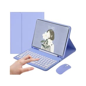 Capa para com teclado e mouse removíveis - roxa