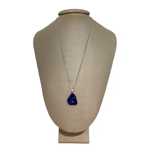 Colar Prata 925 Sodalita Polida Natural Ponte Vecchio Joias