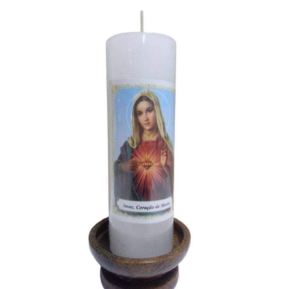 Vela 7 dias 260g imaculado coração de maria kit com 10
