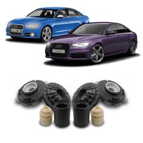 2 kit coxim suspensão dianteira audi a6