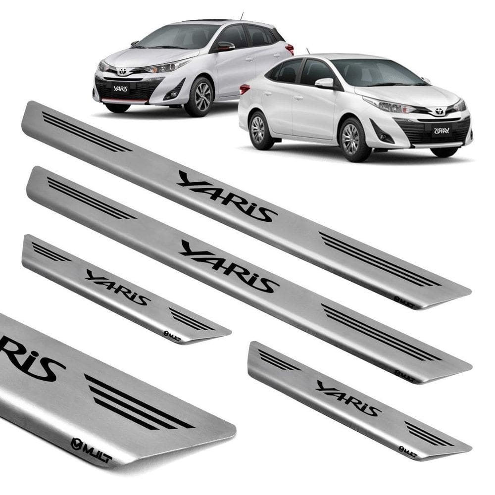 Soleira aço inox escovado porta mult yaris 2022