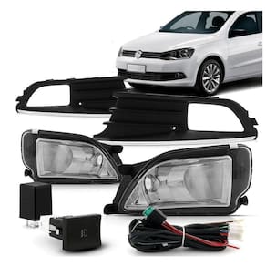 Kit farol milha gol voyage g6 12 13 14 15 16 cromado