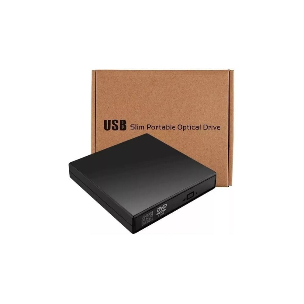 Gravador de CD externo/leitor de DVD USB 2.0 Slim para PC