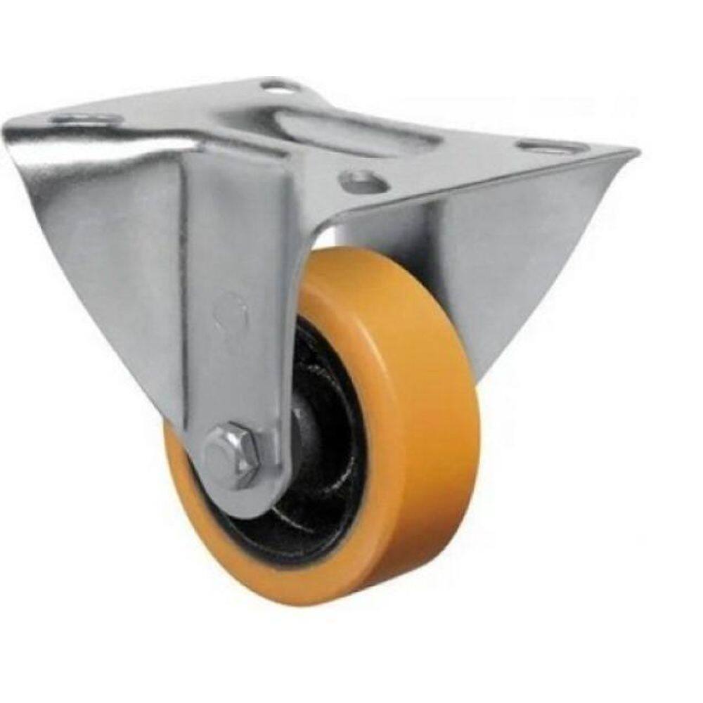 Rodizio fixo para carrinhos roda poliuretano fl 414 pn mf