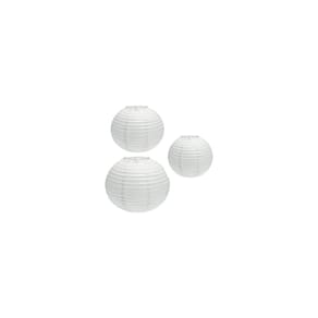 Abajur de papel de 30 cm de diâmetro branco